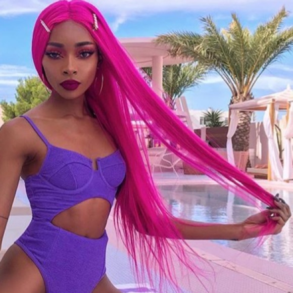 Accessories | 24 Hot Pink Straight Lace Front Wig Nwt | Poshmark display picture 1